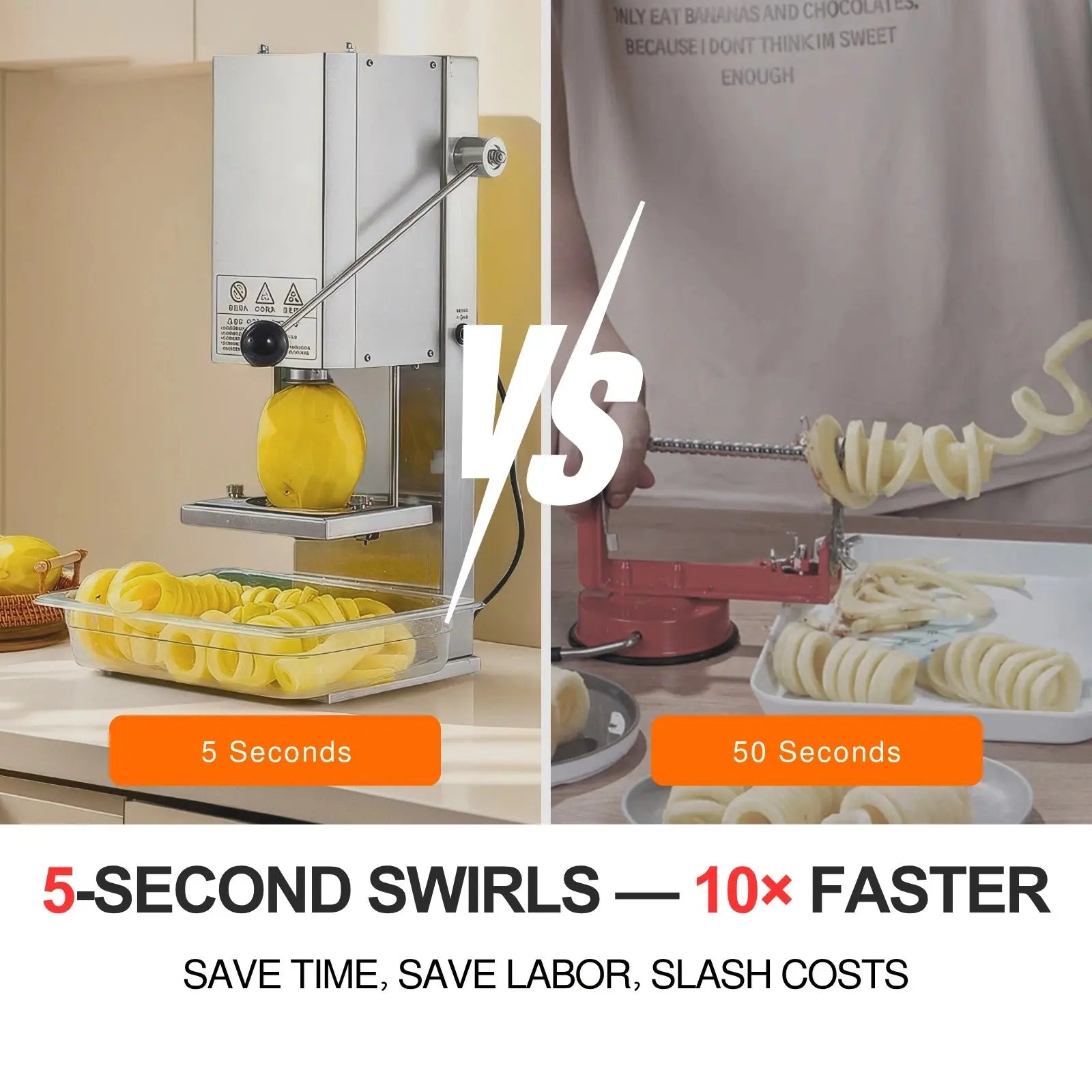 DC - 12V ELECTRIC CURLY FRIES MACHINE TFS - TFSCF1Electric Automatic Curly Fries Cutter