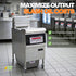 High efficiency and oil saving value of the TS-GF301 deep fryer commercial unit.