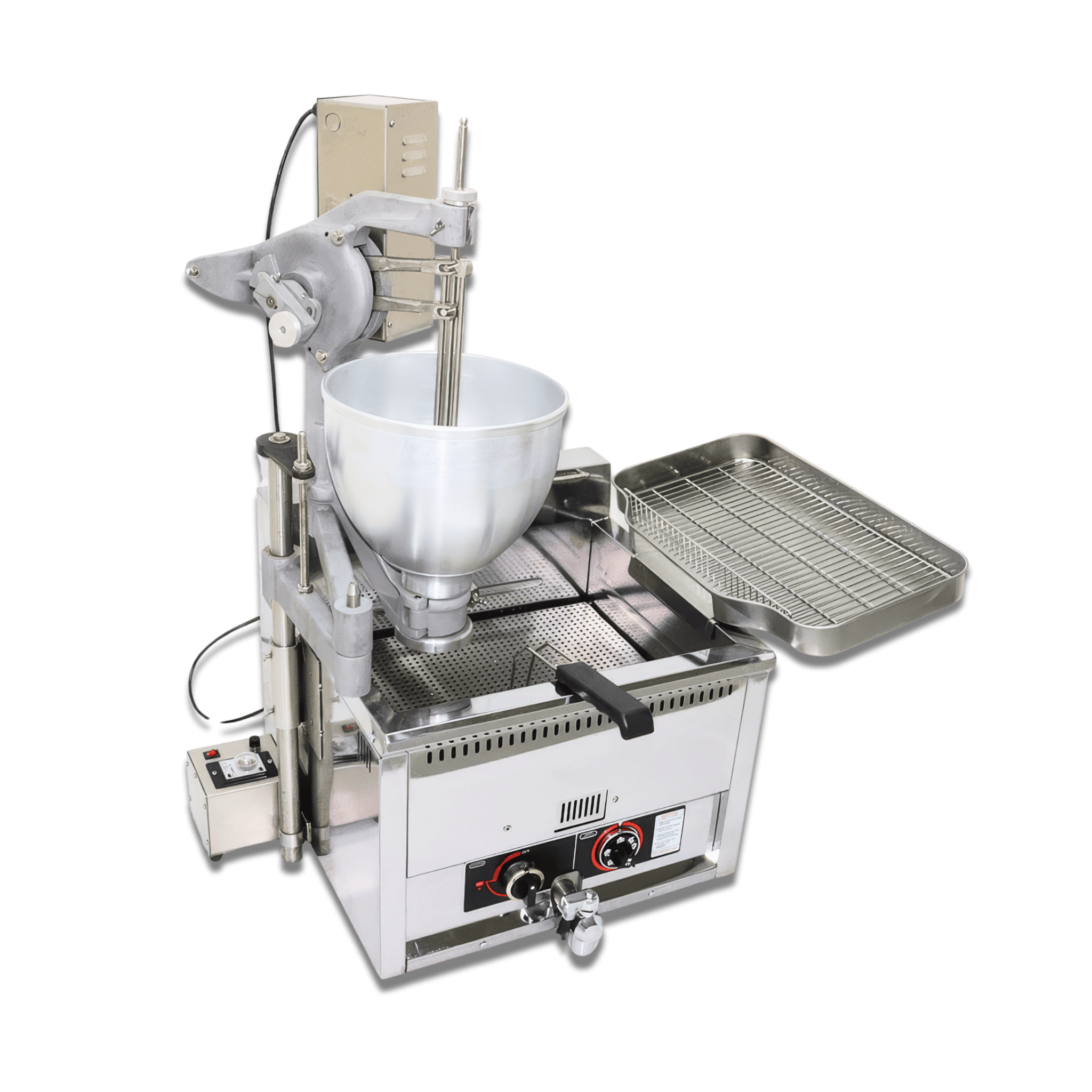 Desktop Semi - Automatic Gas Donut Maker Adjustable Thickness Donut Maker T - 102SRQDonut Gas Fryer 3 Donut Moulds Donut Machine Maker