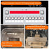 Internal vat view showing the high-efficiency tube-fired heating system and the 12-menu digital control panel of the gas open fryer.
