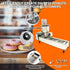 Single row doughnut fryer detail of commercial donut maker