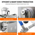 Automatic flipping system in the single-row donut fryer for even cooking and consistent quality