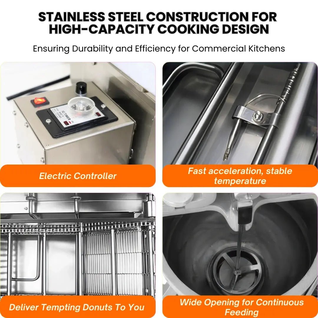 Double Row 3 Donut Moulds Auto Donut Maker with Smart Control Panel T - 100SAuto Doughnut Maker