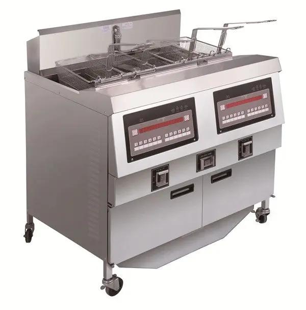 Dual Tank Electric Open Deep Fryer with Oil Filtration System OFE - 322Dual Tank Open Deep Fryer