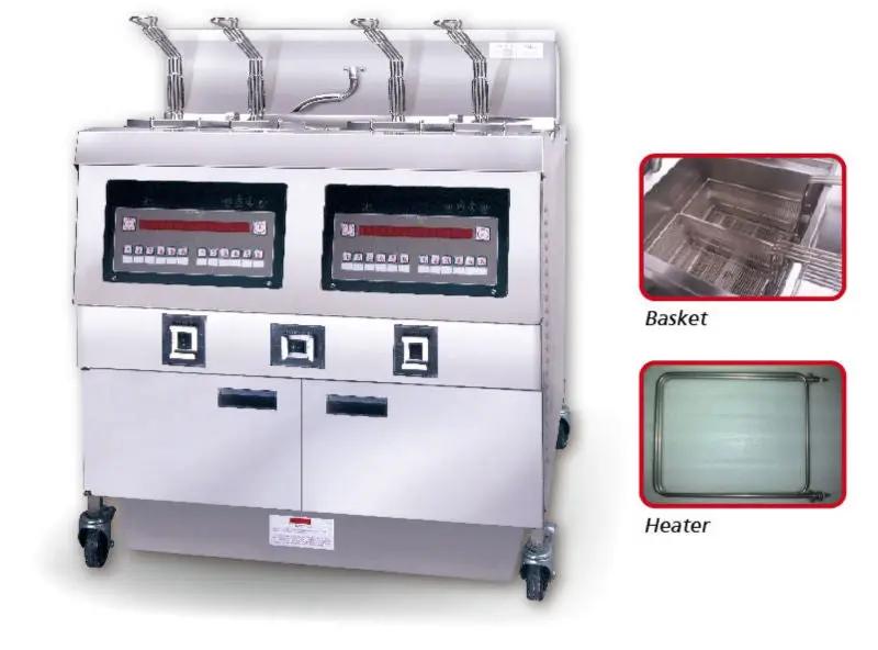 Dual Tank Gas Open Deep Fryer with Oil Filtration System OFG - 322Dual Tank Open Deep Fryer