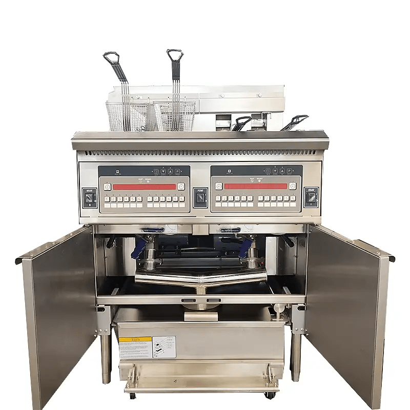 Dual Tank Split Pot Electric Deep Fryers with Oil Filtration System OFE - 226Dual Tank Open Deep Fryer