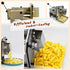 Efficient and labor saving automatic french fry cutter for commercial use discharging wavy crinkle cut fries into food grade prep trays.