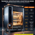 TFS-CRO7S electric commercial rotisserie oven dimensions (38.8x35.6x44.9 in), 489.4 lbs weight and 3-phase wiring guide