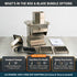 Tenshine TS-L6538 electric french fry cutter package contents and 3/8 crinkle and 8mm dicing grid bundles