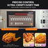 Precise 10-channel digital control panel on the electric pressure fryer commercial model
