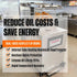 Infographic explaining how the tube-fired heating and filtration system reduce oil consumption by 25% while saving energy.