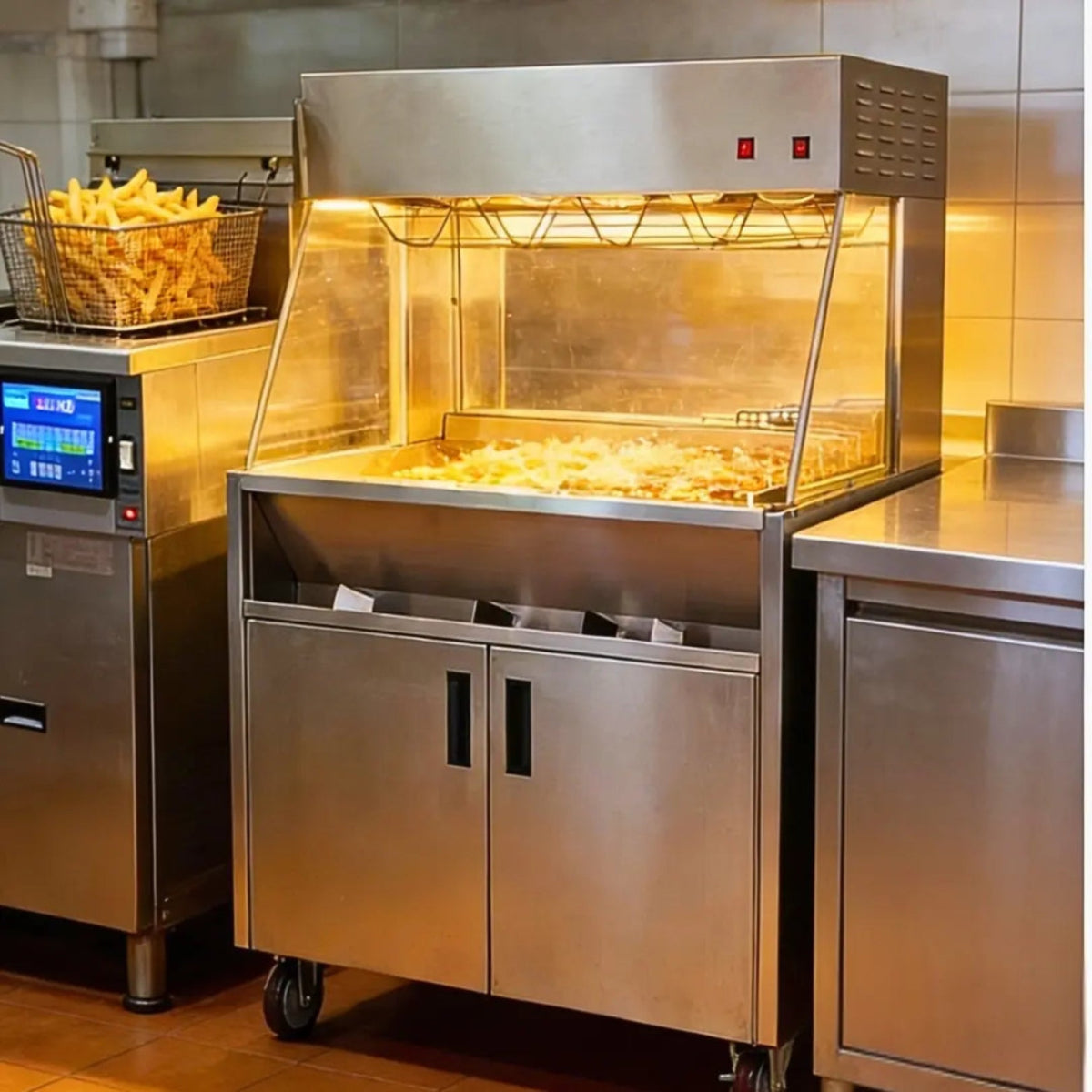 FCW - 10 Commercial Floor - Standing Fry Dump Station & Food Warmer (McDonald's Style)Fry Dump Station