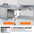 Efficiency comparison: Tenshine automatic fried chicken breading table versus traditional manual sifting, highlighting a 5x efficiency boost.