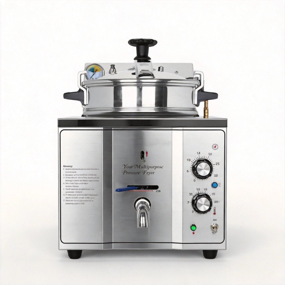 16L capacity fried chicken pressure fryer ideal for small commercial kitchens.