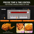 Precise temperature and time control panel of the TS-GP5910 gas pressure fryer, featuring automatic oil filtration switch and menus.
