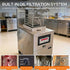 Tenshine commercial deep fryer set up in a high-volume fast food restaurant kitchen environment.
