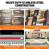 Heavy-duty stainless steel construction of the 25L+25L double gas fryer, engineered for high-volume commercial kitchens.