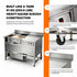 91kg Heavy-Duty Stainless Steel Breading Station Equipment with Locking Casters and Dust-Shielded Switch