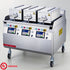 High volume triple zone commercial clamshell grill TS-CG3, heavy duty electric burger grill machine producing up to 540 patties per hour.