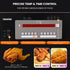 Programmable digital control panel of the industrial gas pressure fryer, featuring automatic temperature regulation and precise cook cycle presets.