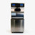Front view of Tenshine 960 industrial ice cream machine featuring twin twist output, stainless steel unibody, and independent dual LCD control panels.