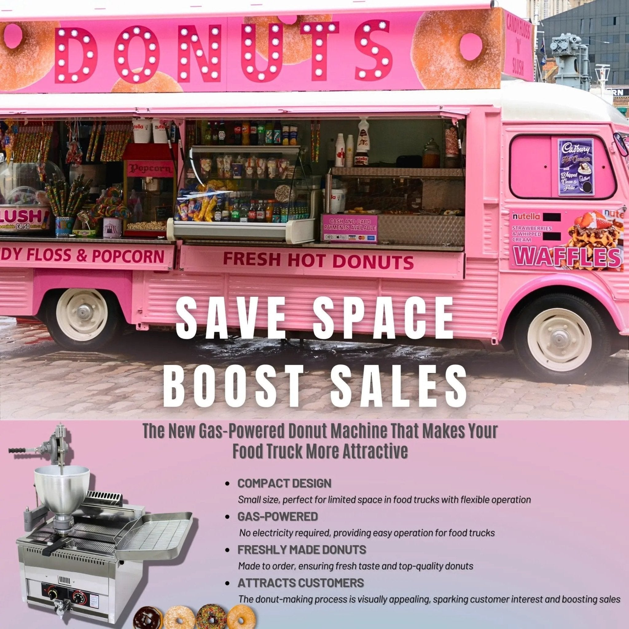 Manual Gas Donut Fryer with 3 Molds & Adjustable Thickness – Donut Maker T - 102RQAuto Doughnut Maker