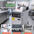 Core values of the manual gas pressure deep fryer including low maintenance design and heavy-duty lid lock.