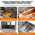 Efficient combustion chamber and large capacity oil tank of the mobile commercial gas pressure fryer.