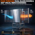 Pass-through commercial rotisserie oven with dual tempered heat-reflective glass doors for supermarket deli HACCP workflow