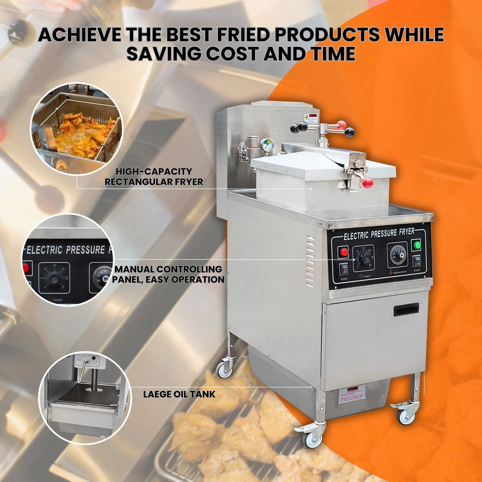PFE - 24 Mechanical Control Panel Elictric Pressure Fryer PFE - 24Pressure Fryer