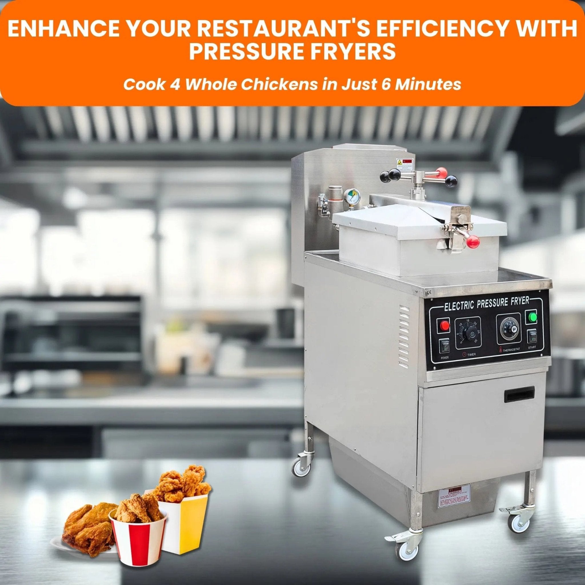 PFE - 24 Mechanical Control Panel Elictric Pressure Fryer PFE - 24Pressure Fryer