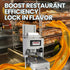 PFE - 5910 Heavy - Duty Electric Pressure Fryer 17KW 99lb / 75KG Shortening 8 Head with Oil Filtration SystemPressure Fryer