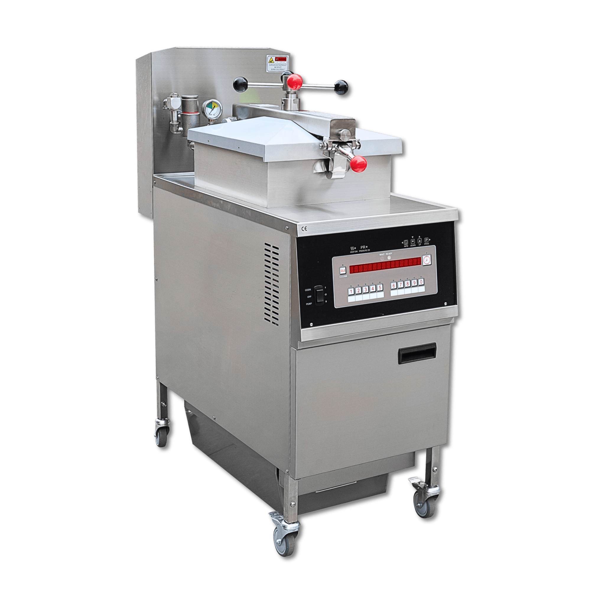 PFG800 Commercial Gas Pressure Fryer 88000 BTU 55lb/25L with Oil Filtration SystemPressure Fryer