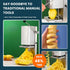 Automatic potato spiral cutter machine showing the secure grip and pusher mechanism for 100% safe operation.