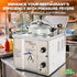 High output pressure fryer for chicken delivering crispy results at a fast food stand.