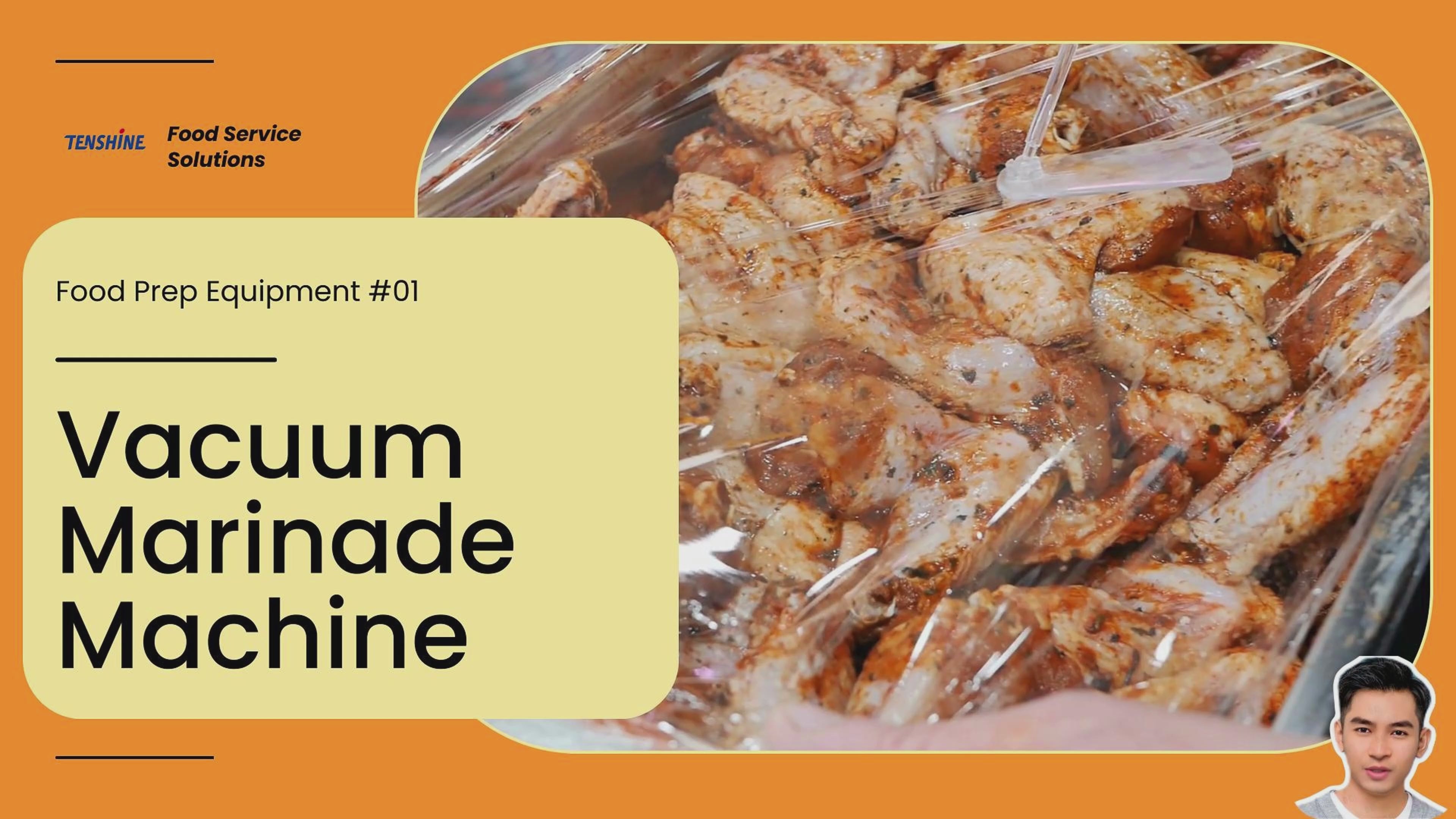 Tenshine Commercial Vacuum Meat Marinator Operation Demo | Rapid Marinating in Minutes