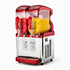 Tenshine 6Lx2 heavy-duty soft serve margarita machine in classic red for commercial countertops.