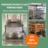 The TS-GP5910 restaurant chicken pressure fryer equipment cooking at low temperatures to seal in juices, saving frying time for crispy chicken.