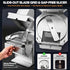 60-second slide-out blade grid drawer and gap-free 304 stainless steel commercial vegetable slicer deck