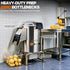 Compact electric veg peeler installed in a small commercial kitchen prep station for processing small root vegetables.