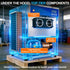 Inside the TFS-236T commercial soft serve machine featuring top-tier Tecumseh compressor and Mitsubishi electric motor. Compresor de máquina de helado.