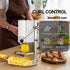 The spiral potato cutter demonstrating a precise 3mm cutting thickness for perfectly crispy tornado fries every time.