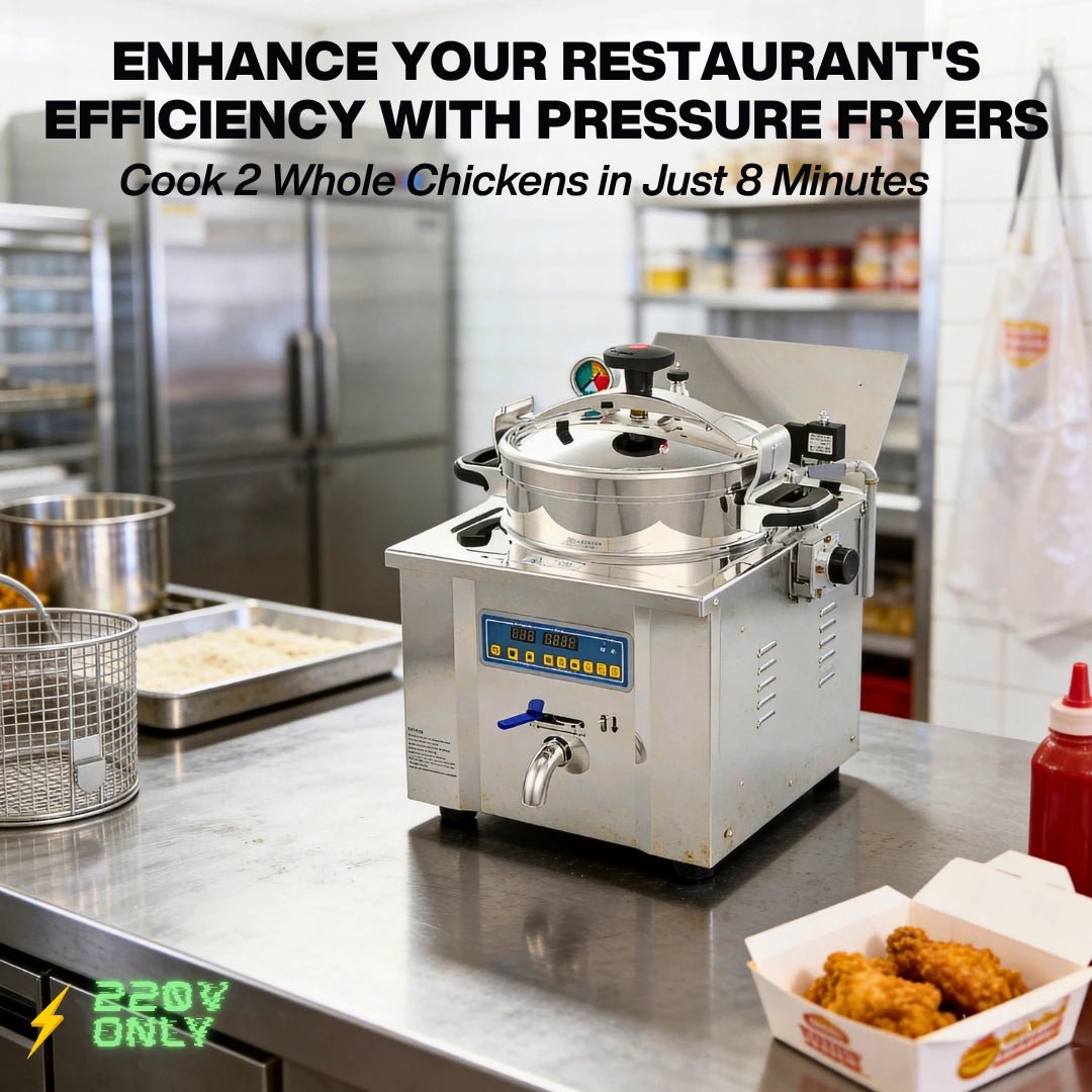 High-capacity 22L tabletop deep fryer operating perfectly in a fast-paced local community restaurant kitchen.