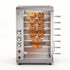 Tenshine TFS-7S Commercial Gas Rotisserie Oven fully loaded with golden roasted chickens. Features infrared heating, 360-degree rotating display, and tempered glass door.