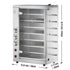 Dimensions of Tenshine TFS-7S Gas Rotisserie Oven. Width: 760mm (29.9"), Depth: 450mm (17.7"), Height: 920mm (36.2"). Compact stainless steel design.