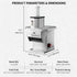 Tenshine TS-L6538 commercial vegetable dicer machine dimensions 10.8 x 11.2 x 19.1 inches and specs