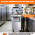 The TF-EFH126 automatic fryer machine featuring a high-capacity single vat (21.5L / ~50 lb oil pot) for heavy-duty 3-phase power and rapid heat recovery.