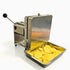 Tenshine TFS-C3S heavy-duty commercial crinkle cutter slicing a batch of fresh potatoes on a white background.