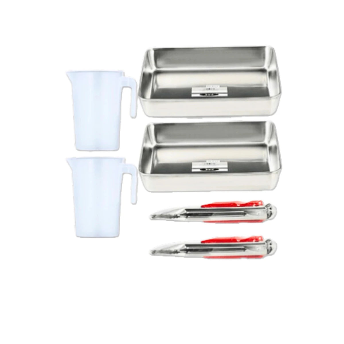 Complete included accessories for the TFS-T102RQ doughnuts maker, featuring 3 interchangeable commercial-grade molds and a maintenance kit.