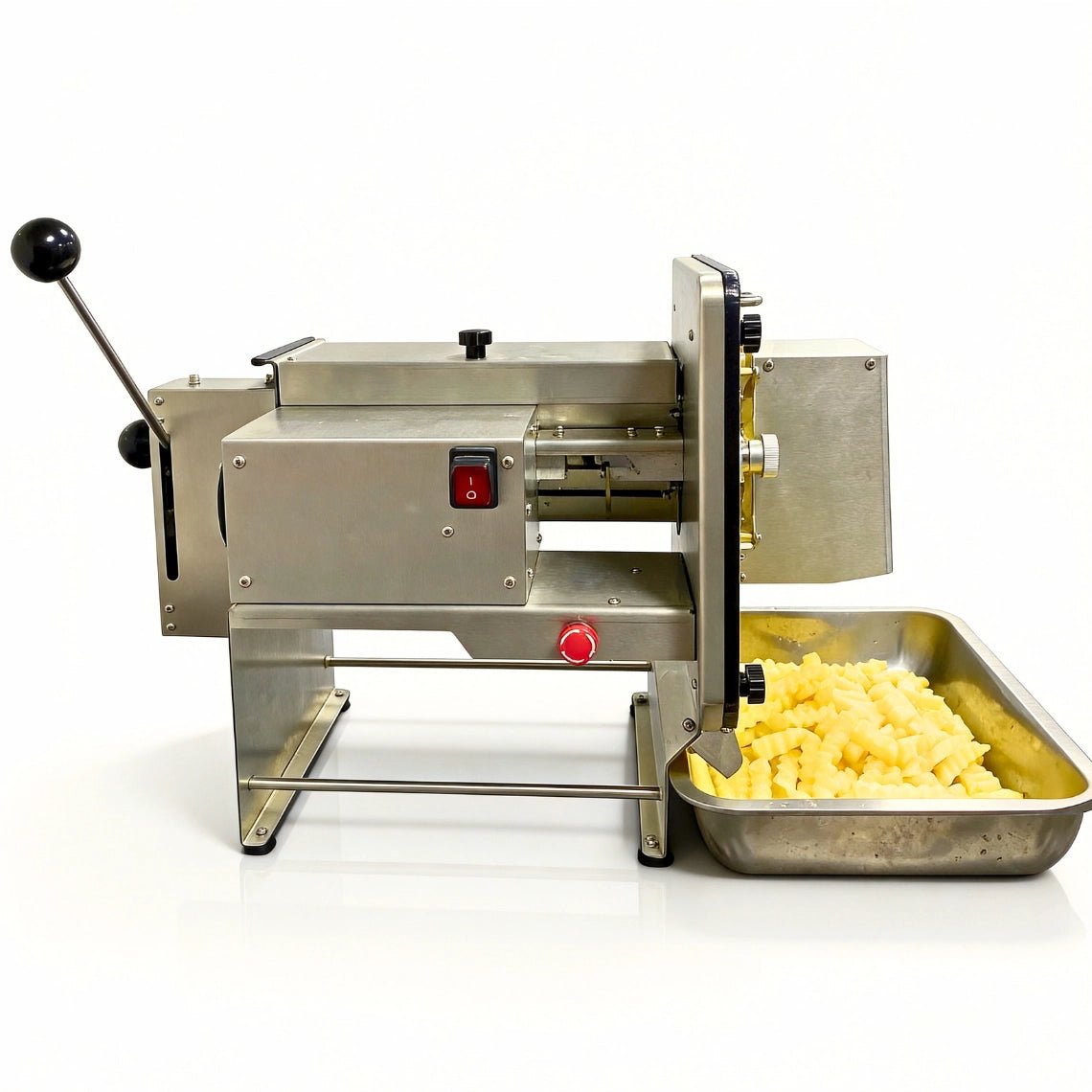 Tenshine TS-ECS6700 commercial crinkle cut fry cutter and electric potato dicer in 110V configuration featuring heavy-duty stainless steel construction.